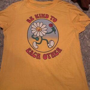 Yellow Shirt with Graphic Print